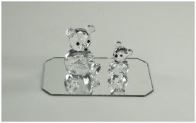 Swarovski Cut Crystal Bear Figures - Lar