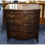 George III Mahogany Bow Fronted Chest Of