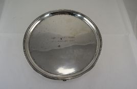 Irish Silver Circular Salver of Plain Fo