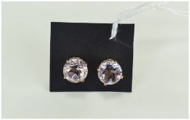 Rose de France Amethyst Stud Earrings, 5