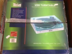 Tevion Sound USB Turntable In Box With I