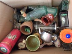 Box Of Miscellaneous Pottery, Glass And