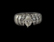 18ct White Gold Set Single Stone Diamond