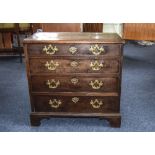 George III Chest Of 4 Drawers Of Small P