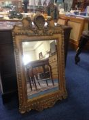 Queen Anne Style Gilt Gesso Wall Mirror,