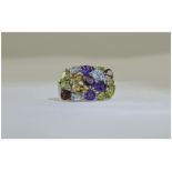 Multi Gemstone Ring, a close set melange