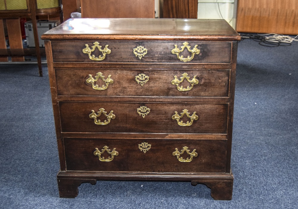 George III Chest Of 4 Drawers Of Small P - Image 2 of 2