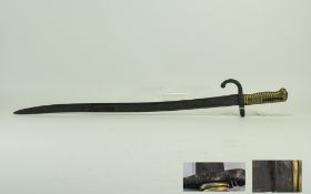 French Model 1866 Sabre Bayonet Dated For 1874