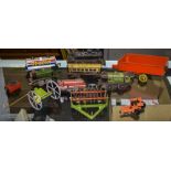 Mixed Lot Comprising Clockwork Model Train Engins, Lonestar Tractor etc.