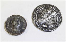 Edward VI 1547-53 Silver Shilling + A 1806 Farthing