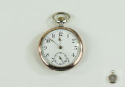 Swedish - Vintage Viking Silver Open Faced Pocket Watch,