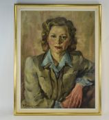 Tookey Oil On Canvas Portrait Of A Lady, Signed And Dated For 1946,