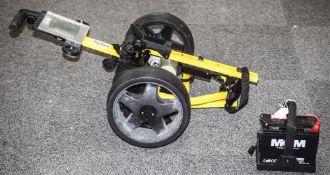 Electronic Golf Trolley In Yellow Made By Schneider Germany