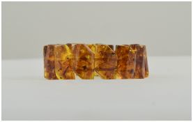 Baltic Amber Stretch Bracelet, golden yellow transparent amber from the shores of the Baltic Sea,