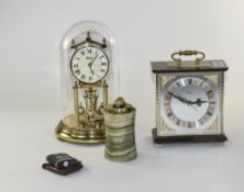 Small Mixed Lot Comprising Kundo West German Anniversary Clock, Ronson Onyx And Brass Table Lighter,