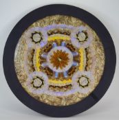 Brazilian Vintage and Impressive Butterfly Wings, Decorated Circular Wall Plaque, Framed. c.1930's.