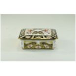Royal Crown Derby Lidded Trinket Box. Pattern Num 2451. Date 1905 - 1910. 4.5 Inches Wide.