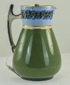 James Macintrye Impressive Pewter Lidded Art Nouveau Designed Jug,