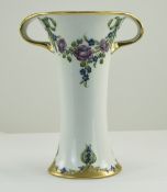 William Moorcroft Signed Macintyre Twin Handle Vase ' Eighteenth Century ' Pattern,