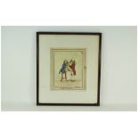 James Gillray Framed Hand Coloured Engraving 'Easing The Tooth-Ach' Published May 7th 1796 By H