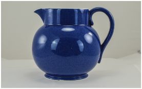 William Moorcroft Attractive Blue Jug, Made For Liberty's In The 1930's ' Tea Room ' Design.