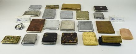 A Large Collection of Vintage Cigarette Cases etc, Various Sizes ( 24 ) Pieces In Total.