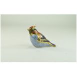 Royal Crown Derby Paperweight ' Wax Wing ' Gold Stopper. Date 1995.