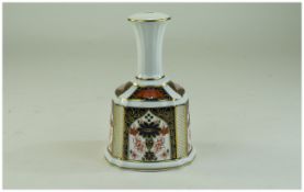 Royal Crown Derby Imari Pattern Hand Bell. Pattern Num 1128, Date 1990. 5.25 Inches High.
