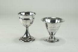 Swedish - Silver Small Pedestal Bowl with Fluted Body and Circular Base.