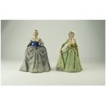 Two Porcelain Figures Catherine The Great & Marie Antoinette Limited Editions From Franklin