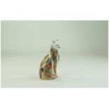 Royal Crown Derby Paperweight ' Siamese Cat ' Gold Stopper. Date 1996.