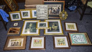 Box Of Mixed Decorative Framed Pictures