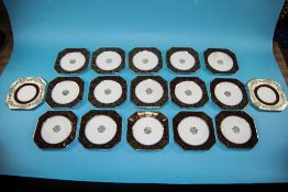 Collection of 18 Octagonal Side Plates w