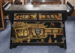 Modern 20thC Chinoiserie Decorated Side