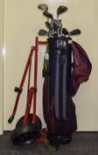 Set Of Golf Clubs, Bag And Trolley, Club