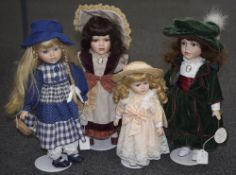 ****WITHDRAWN**** Collection Of Four Modern Display Dolls,