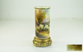 Royal Worcester Very Fine Hand Painted Vase,