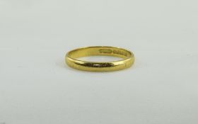 22ct Gold Wedding Band, Fully Hallmarked, 2.