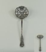 Swedish - Antique Very Ornate Silver Preserve Serving Spoon of Nice Quality. Maker H.E.S.