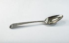 George III Silver Serving Spoon, Hallmark London 1785, Maker Will SKeen, 8" In Length, 49.