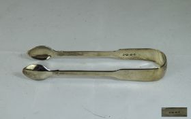 William IV Pair Of SIlver Sugar Tongs, Hallmark London 1832, Maker William Bateman,