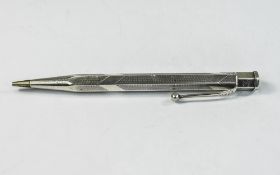 Yard-O-Led Silver Cased Propelling Pencil, Marked Sterling Silver, 4.