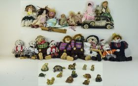 Box Containing A Mixed Lot Of Dolls, Puppets,