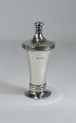 A Nice Quality Silver Sugar Caster In The Art Deco Style, Hallmark Sheffield 1945, Maker J.