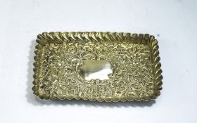 A Victorian Ornate And Embossed Silver Pin Tray, By Henry Matthew, Birmingham 1897,