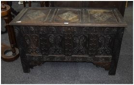 Georgian Oak Coffer/Blanket Box, With Hinged Top,