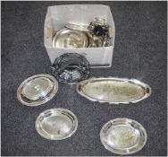 Collection Of Silver Plated Items, Comprising Trays, Tureens,