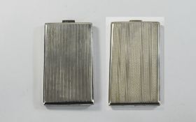 Bohemian Quality And Substantial Silver Cheroot Case Of Rectangular Shape With Gilt Interior,