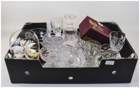 Misc Lot Of Glass, Comprising Drinking Glasses, Bowls,