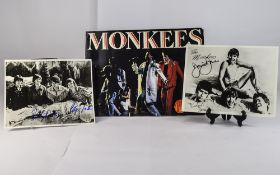 The Monkees Autographs on photos and programme Davy Jones,